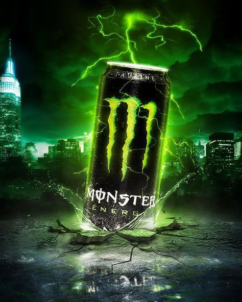 Energy Drink Advertisement, Energy Drink Design Ideas, Product Manuplation, Product Manipulate Design, Energy Drink Ads Creative Advertising, Energy Drink Graphic Design, Energy Drink Poster Design, Monster Energy Poster, Drink Poster Design Ideas