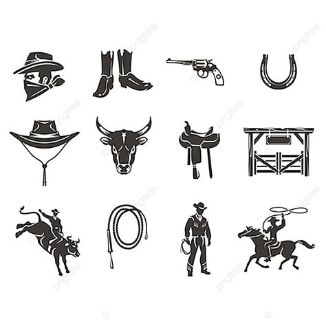 rodeo,cowboy,western,icon,illustration,texas,silhouette,bull,west,hat,riding,wild,american,symbol,horse,logo,black,lasso,country,rider,isolated,animal,emblem,set,culture,collection,farm,competition,extreme,danger,buffalo,gun,horseshoe,c,logo vector,gun vector,animal vector,horse vector,silhouette vector,farm vector,hat vector,vector,bull vector,black vector Western Logo, Font Illustration, Graphic Design Background Templates, The Bull, Cartoon Background, Icon Set Vector, Free Vector Art, Logo Icons, Icon Set