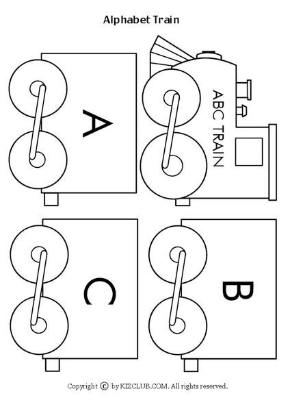 Alphabet Train Printables & Template for Pre-K - 1st Grade | Lesson Planet Train Patterns Template, Train Alphabet Printable, Alphabet Train Printable Free, Train Engine Template Free Printable, Printable Train Template, Train Crafts For Toddlers, Train Template Free Printable, Alphabet Train Printable, Train Craft