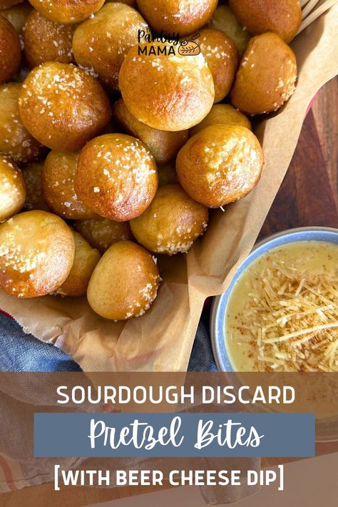 Sourdough Discard Pretzel Bites Discard Pretzel Bites, Pretzel Bites With Beer Cheese, Sourdough Snacks, Sourdough Pretzel, Pantry Mama, Simple Sourdough, Recipe Using Sourdough Starter, Sourdough Rolls, Discard Recipe