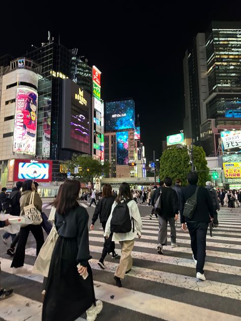 Japanese walking down the streets of shibuya Japan Studying Aesthetic, Travel Aesthetic Tokyo, Korean Night Life Aesthetic, Asian Life Aesthetic, Japan Shibuya Crossing Aesthetic, Tokyo Night Life Aesthetic, Japanese Travel Aesthetic, Traveling Japan Aesthetic, Japan College Aesthetic