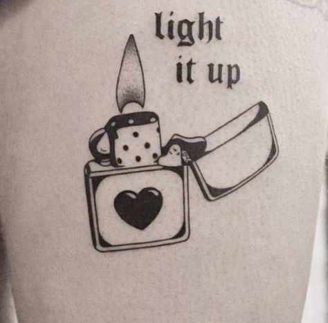 Lighter Tattoo, Herren Hand Tattoos, Grunge Tattoo, Blackwork Tattoos, Light Tattoo, Tattoo Illustration, Dream Tattoos, Dope Tattoos, Blackwork Tattoo