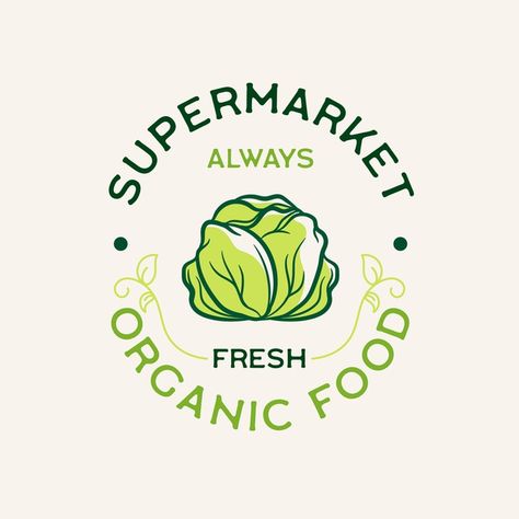 Supermarket Logo Design Ideas, Organic Food Branding, Logo Business Design, Food Supermarket, Supermarket Logo, Organic Food Logo, Healthy Logo, Fruit Logo Design, Free Business Logo