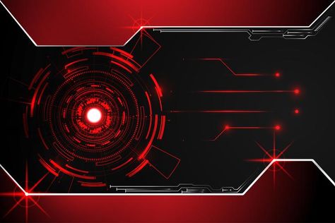 abstract technology background concept circle circuit digital metal red on hi tech future design Zach Varmitech, Technology Background Graphics, Red Background Design, Red Technology, Technology Design Graphic, Tipografi 3d, Red Artwork, Futuristic Background, Technology Wallpaper