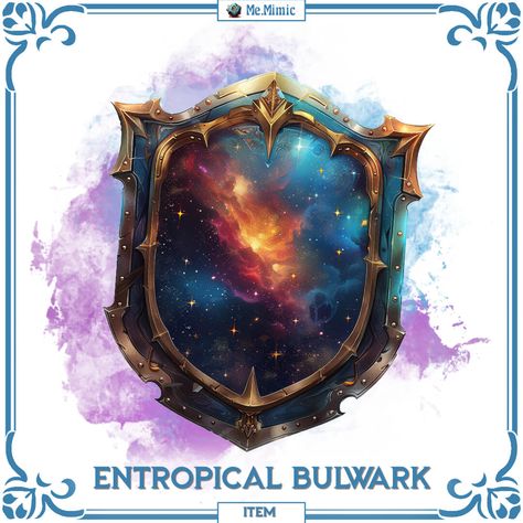 DnD 5e Item Entropical Bulwark by Me.Mimic Dnd Orb Item, Magic Shield Art, Dnd Shield Homebrew, Dnd Shield, Dnd Equipment, 5e Items, Shield Armor, Magic Armor, Magic Shield