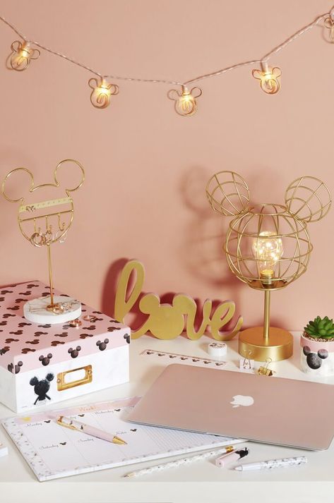 New Mickey's House collection from Primark is magically Disney Elegant Disney Home Decor, Disney Cubicle Decor, Disney Desk Decor, Disney Bedroom Ideas For Adults, Spooky Apartment, Disney Desk, Disney Decor Bedroom, Disney Dorm, Disney House Ideas