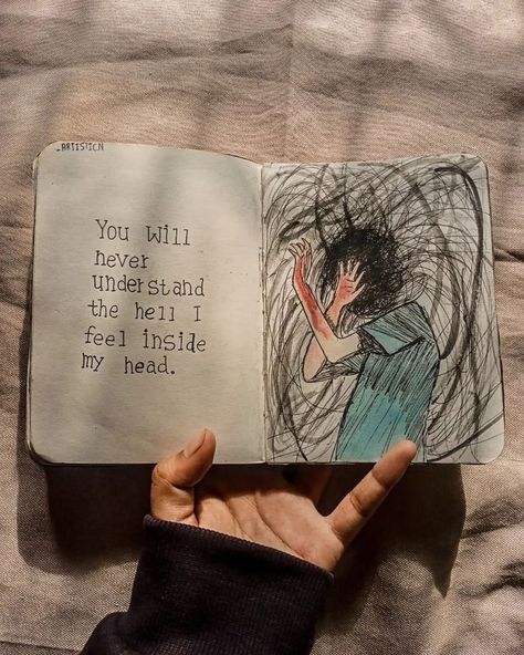 Inside My Head, Journal Inspiration Writing, Never Understand, Diy Journal Books, Meaningful Drawings, Bullet Journal Diy, Art Journal Therapy, Bullet Journal Design Ideas, Easy Doodle Art