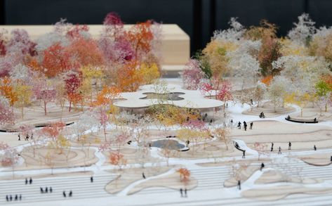 cobe operapark model zoom Site Model, Modern Agriculture, Urban Design Concept, Open Architecture, Landscape Model, Model Tree, Arch Model, Architectural Section, Classic Garden