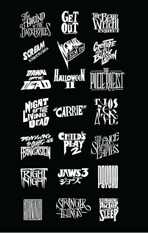 Film Posters Typography, Scary Font, Halloween Typography, Halloween Logo, Movie Logo Design, Horror Font, Film Logo, Halloween Horror Movies, Poster Fonts