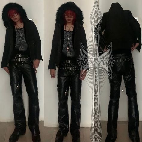 I made the pants btw . . . #vkei #ifsixwasnine #kmrii #miyavi #Igb #archivefashion #avantgarde #fyp #fashion #trending #deathnote #viviennewestwood 2000s Goth Fashion, Emo Male, Emo Male Fashion, Goth Fashion Men, Visual Kei Outfits, Mihael Keehl, Life Reference, Anatomy Studies, Trashy Outfits