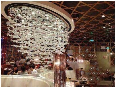 Fish Chandelier, Glass Ceiling Lamp, Nordic Bedroom, Cheap Pendant Lights, Glass Ceiling Lamps, Glass Ceiling, Pendant Lights, Hotels Room, Front Desk