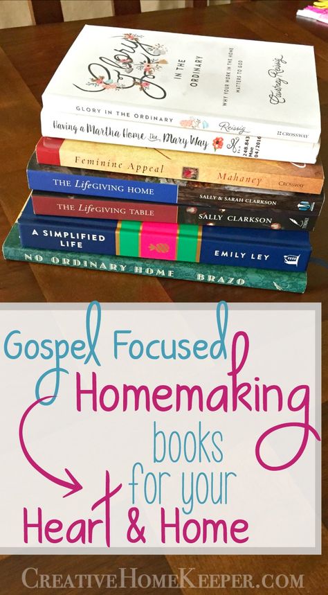 Homemaking Books, Homemaker Schedule, Growth Books, Different Opinions, Happy Homemaking, Christian Homemaking, Christian Woman, Books For Moms, Parenting Books