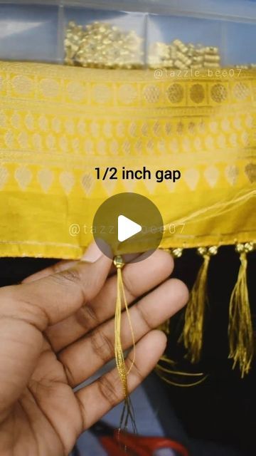 Saree Hangings Tassels, Beads Saree Kuchu Designs, Saree Hanging Ideas, Saree Kuchu Designs Latest With Beads, Kucchu Designs Saree, Latest Saree Kuchu Designs Tassels, Saree Tassels Designs Latest, Saree Kuchulu Latest Designs, Kuchu Designs Saree