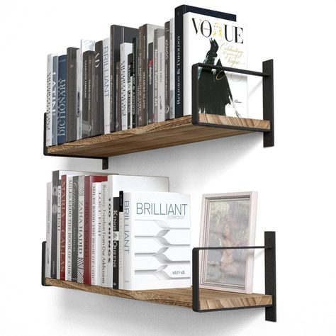 Mounted Book Shelf, Glass Organizer, Wall Bookshelf, Houston Apartment, Mens Bedroom Decor, Long Floating Shelves, Floating Bookshelves, Wall Shelving Units, Apartment Stuff