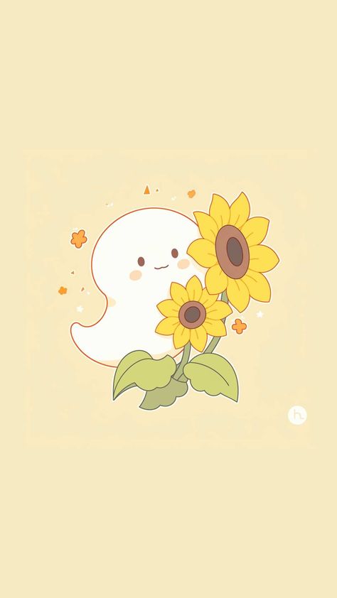 50 Ghost Phone Wallpapers to Haunt Your Screen - Crafty Cici Joy Valentines Ghost Wallpaper, Cute Sunflower Wallpaper, Cartoon Ghost Cute, Spring Ghost, Ghosts Stickers, Ghost Wallpapers, Cute Pink Halloween, Spooky Doodles, Ghost Wallpaper