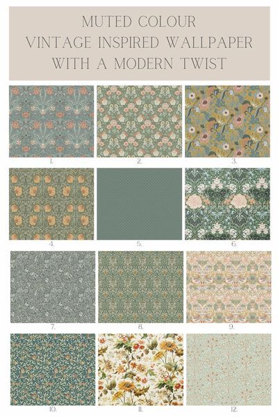 Muted Colour Vintage Inspired Wallpaper with a Modern Twist. www.makingitinthemountains.com #wallpaper Vintage Bathroom Wallpaper, French Country Wallpaper, English Wallpaper, Farmhouse Wallpaper, Cottage Wallpaper, French Wallpaper, Vintage Style Wallpaper, Look Wallpaper, Inspired Wallpaper