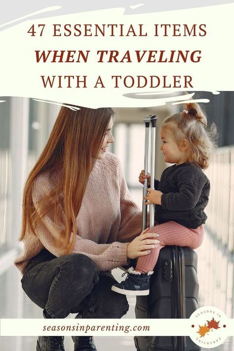 mom with daughter on suitcase at the airport Toddler Vacation Packing List, Travel With Toddler, What To Pack When Traveling, Must Have Travel Items, Long Weekend Packing, International Packing List, Toddler Packing List, Baby Packing List, Traveling With A Toddler