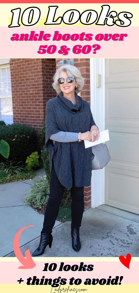 If you’re over 50 or 60 and think you can’t pull off a fashionable look, you might want to reconsider after exploring these 10 ankle boot outfit ideas! You’ve come to the right place, ladies! I’ve gathered 10 ankle boot outfit ideas for over 60! Ankle boot outfits ankle boot outfits casual ankle boot outfits work ankle boot outfits fall ankle boot outfits black girl ankle boot outfit ideas ankle boot outfits winter ankle boot outfit women Boots For Women Over 50, Ankle Boots And Leggings, Chelsea Boots Outfit Women Over 50, Boots For Over 50 Women, Women Over 60 Boots, Pants With Ankle Boots, Fashion For Women Over 60 Outfits Casual Winter, Boots For Older Women Over 50, Flat Boots For Women Casual Outfits