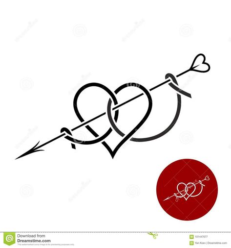 Heart With Arrow Tattoo, Heart Arrow Tattoo, Elegant Symbol, Ink Therapy, Sign Illustration, About Heart, Arrow Tattoo, Heart With Arrow, Tattoo Style