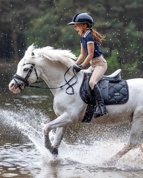 Who doesn’t love some water fun? 💦🤩 #equestrian #pony #dressage Pony Dressage, Horse Funny, Horse Water, Girl Pony, Trick Riding, Welsh Pony, Cute Horse Pictures, Horse Games, Cute Ponies