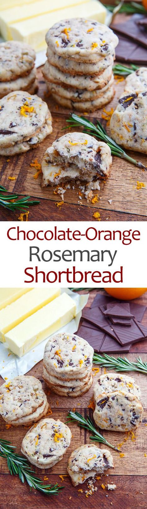 Chocolate Orange Rosemary Shortbread Herb Desserts, Chocolate Dipped Orange Shortbread Cookies, Rosemary Shortbread Christmas Tree Cookies, Rosemary Parmesan Shortbread, Orange Chocolate Mousse, Chocolate Orange Shortbread, Rosemary Shortbread Cookies, Shortbread Chocolate, Candied Orange Peels