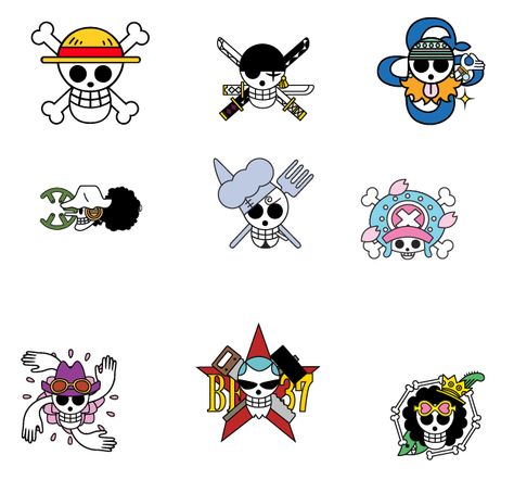 One Piece - Straw Hat Flag Vector Pack by zerocustom1989 on deviantART Ace Hat One Piece Tattoo, One Piece Crew Logo, One Piece Sign, Straw Hat Flag One Piece, Straw Hat Flag, One Piece Flag Pirates, Straw Hat Tattoo One Piece, One Piece Hats, One Piece Anime Cookies