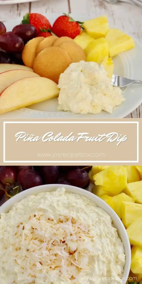 Piña Colada Fruit Dip Pina Colada Fruit Dip, Coconut Fruit Dip, Pina Colada Dip, Pineapple Pudding, Tropical Fruit Salad, Coconut Pudding, Fruit Dip, Pineapple Coconut, Crushed Pineapple