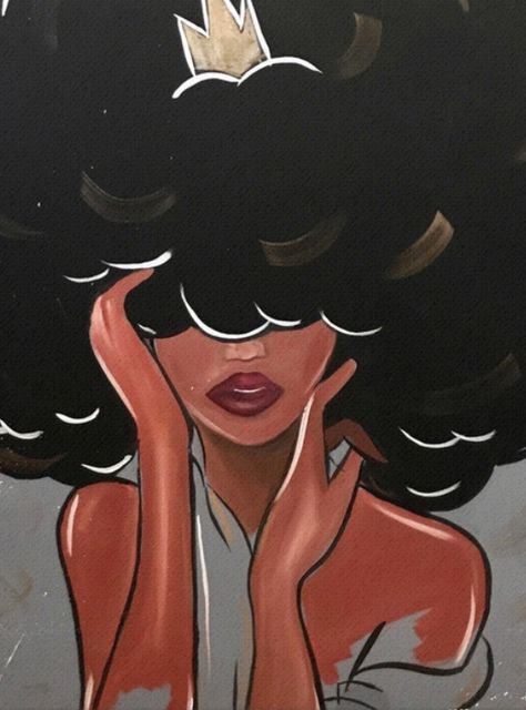 Black Woman Canvas Paintings Easy, Black Woman Painting Easy, Black Women Paintings Easy, Afro Painting, Canvas Art Gifts, Melanin Art, Colorful Canvas Paintings, Diy Drawing, Silhouette Painting