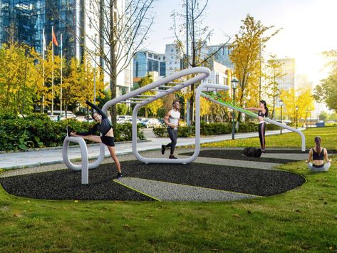 Calisthenics.02 - Playground Equipment design, manufacture, and construction services | Russell Play Light Arch, Hand Moves, Sport Park, Interior Design Presentation, Park Playground, Landscape Elements, Landscape Architecture Design, Community Park, Outdoor Gym