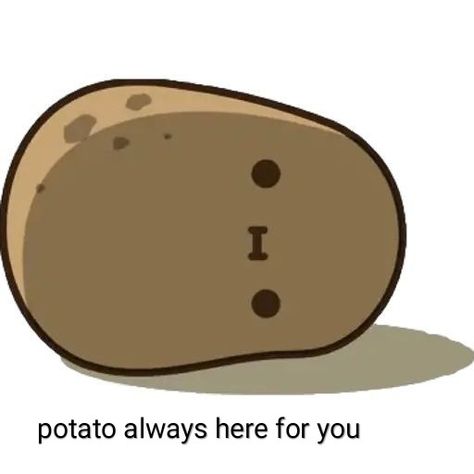 potato Potato Cute Wallpaper, Positivity Potato, Potato Pfp, Potato Tattoo, Potato Photo, Potato Character, Potato Picture, Happy Potato, Potato Funny