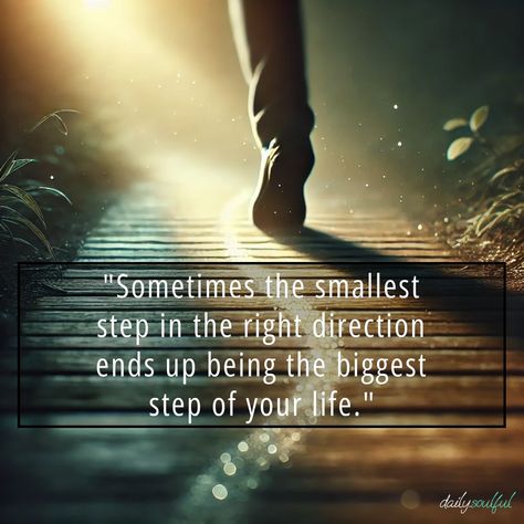 👣 Don’t underestimate the power of small steps. Even the tiniest move forward can lead to the most significant changes. Trust the journey, and take that step—you’re on the right path. 🌱  #smallsteps #bigchanges #trustthejourney #growth #inspiration #lifewisdom #selfempowerment #motivation #selfgrowth Path Quotes Journey, Step Quotes, Steps Quotes, Path Quotes, Trust The Journey, Soulful Quotes, Growth Inspiration, Thinking Positive, 12 Steps Recovery