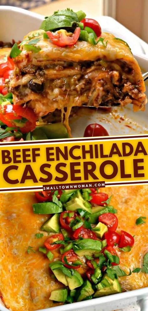 Ground Beef Enchilada Casserole, Tex Mex Casserole, Beef Enchilada Casserole, Easy Beef Enchiladas, Ground Recipes, Ground Beef Enchiladas, Beef Enchilada, Mexican Casserole Recipe, Enchilada Casserole Recipes