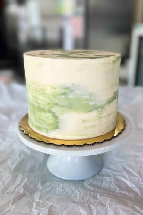 Select-a-Tint Watercolor Cake - Whipped Bakeshop Philadelphia Green And White Marble Cake, Small Beach Wedding Cake, Sage Green Baby Shower Cake, Green Baby Shower Cake, Gold Baby Shower Cake, Botanical Cake, Pond Cake, Watercolor Cakes, Watercolor Wedding Cake