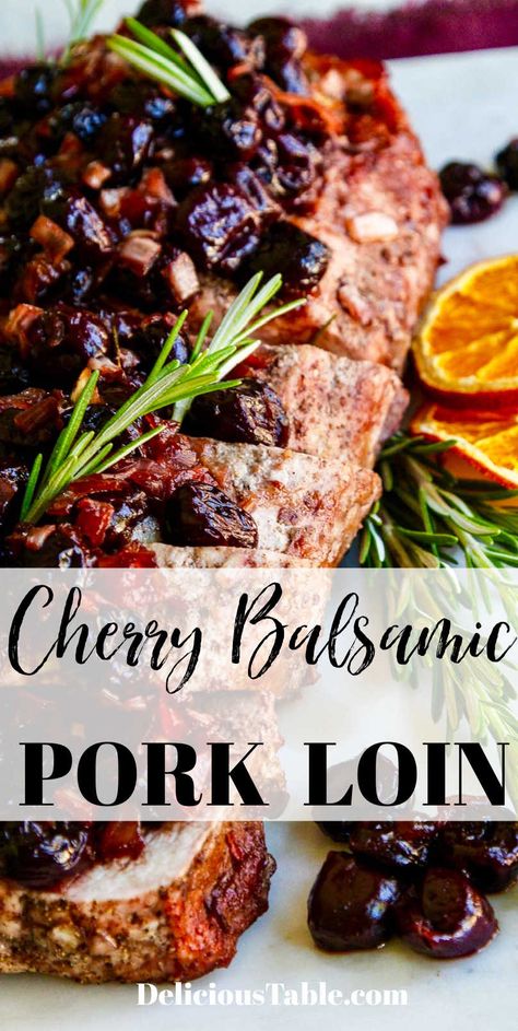 Essen, Pork For A Crowd, Pork Loun, Balsamic Pork Loin, Pork Loin Recipes Oven, Christmas Pork, Pork Loin Recipe, Pork Entrees, Balsamic Pork