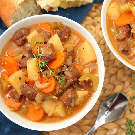 Classic Beef Stew - The Domestic Geek Sara Lynn, Domestic Geek, Classic Beef Stew, Hearty Stew, Homemade Donuts Recipe, Thanksgiving Turkey Leftovers, Beef Barley, Beef Barley Soup, Barley Soup