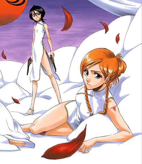 Rukia And Orihime, Bleach Halloween, Bleach Girls, Orihime Bleach, Bleach Women, Bleach Orihime, Bleach Rukia, Inoue Orihime, Orihime Inoue