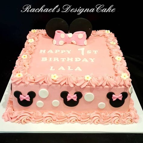 Birthday Cake Square, Girls First Birthday Cake, Baby Birthday Decorations, First Birthday Cake, Happy 1st Birthdays, 1st Birthday Cake, Flower Cake, Baby Birthday, B Day