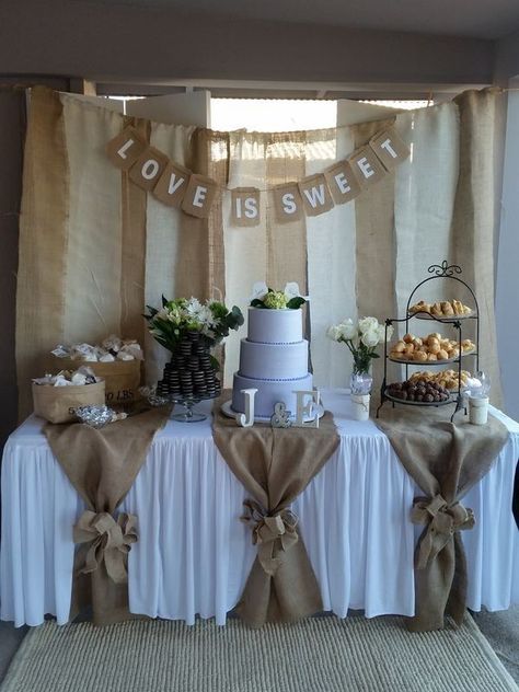 Burlap Wedding Decorations, Dekoratívne Vence, Dessert Table Backdrop, Rustic Wedding Decorations, Unique Wedding Decor, Rustic Bridal, Burlap Wedding, 50th Wedding Anniversary, Rustic Country Wedding