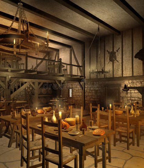 Medieval tavern 2. Medieval tavern chamber with tables and candles #Sponsored , #AFFILIATE, #Paid, #tavern, #tables, #chamber, #Medieval Fantasy Shield, Taverna Medieval, Tavern Interior, Candles Illustration, Fantasy Inn, Tavern Decor, Dancing Dragon, Medieval Tavern, Dnd Room