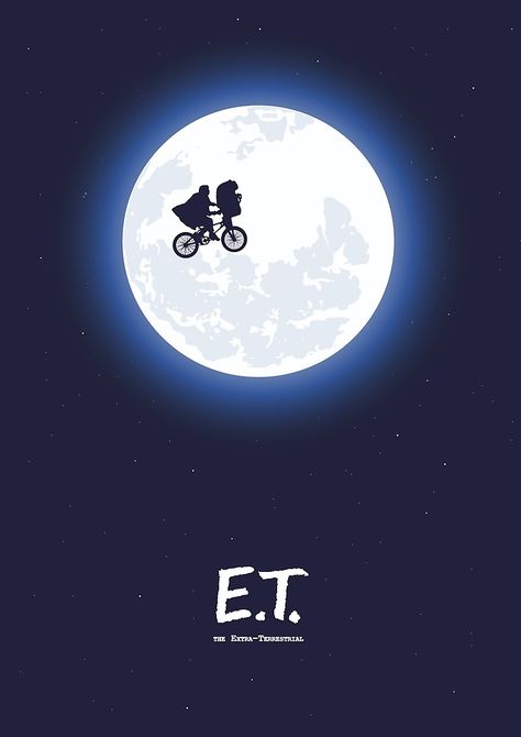 E T Poster, E.t Wallpaper, Et Wallpaper Movie, Et Movie Aesthetic, E.t. Tattoo Movie, Et Movie Poster, E.t Movie, Imprimibles Harry Potter, Poster Moon