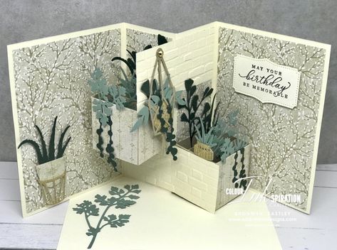 Addinktive Designs, Diy Pop Up Cards, Diy Pop, Fancy Fold Card Tutorials, Instruções Origami, Karten Design, Fancy Fold Cards, Planter Box, Birthday Cards Diy