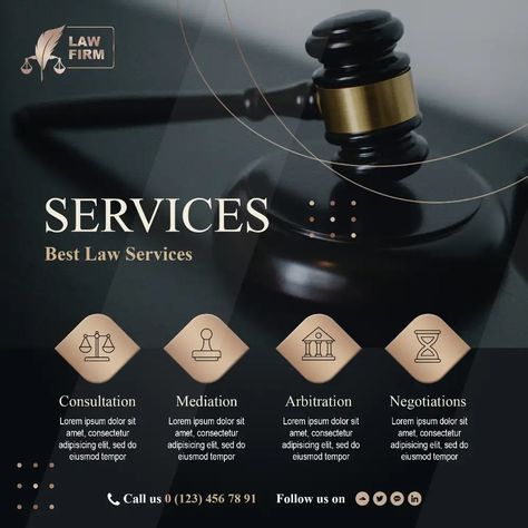 Check out the Free Law Agency Instagram Template for your next club and party event. FreePSDFlyer.com is the best resource full of amazing Free PSD Flyer Templates for Photoshop! Create amazing flyer, poster or social media designs with our free templates. Lawyer Flyer Design, Lawyer Poster Design, Law Social Media Design, Lawyer Social Media Design, Law Firm Social Media Posts, Law Poster Design, Law Firm Office Design, Lawyer Poster, Lawyer Branding