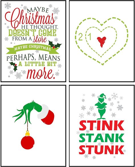 Grinch Stealing Lights, Goose Gifts, Diy Christmas Canvas, Grinch Crafts, Grinch Quotes, Grinch Wreath, Grinch Decorations, Stink Stank Stunk, Grinch Christmas Tree