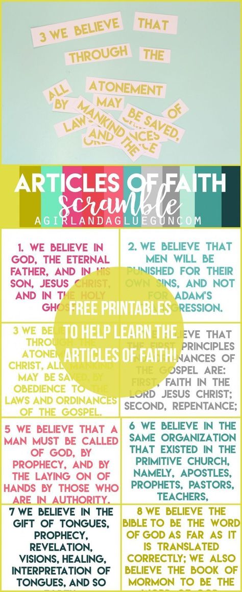 articles of faith scramble. free printables to help learn! Great for general conference! Article Of Faith Games Activity Days, Article Of Faith Cards Free Printables, Article Of Faith Games, Articles Of Faith Games Activity Days, Articles Of Faith Printable Free, Articles Of Faith Games, 13 Articles Of Faith, Primary Games, Primary Activity