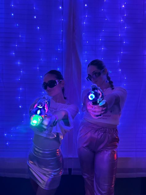 Space Theme Party Aesthetic, Outer Space Bid Day Theme, Future Theme Party Outfit, Outer Space Theme Outfit, Futuristic Space Aesthetic, Space Themed Party Outfit, Futuristic Bid Day Theme, Futuristic Bid Day, Futuristic Theme Party