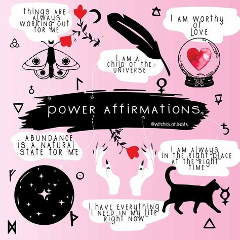 Witchy Affirmation Quotes, Positive Witchy Affirmations, Witch Affirmation Quotes, Goth Affirmations, Witchy Affirmations, Witch Affirmations, Power Affirmations, Witchy Spells, Modern Witchcraft