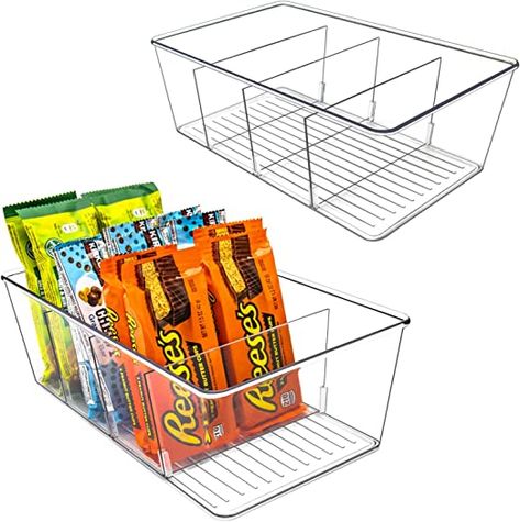 Organization Hot Chocolate Oatmeal, Tuna Packets, Clear Refrigerator, Home Pantry, Storage Fridge, Stackable Plastic Storage Bins, Refrigerator Organizer, Fridge Organizer, Pantry Organizer