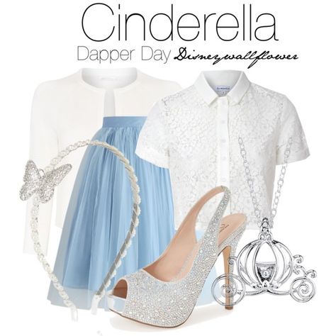 Dressup Ideas, Disney Necklaces, Dapper Disney, Cinderella Disneybound, Descendants Outfits, Cinderella Fashion, Disney Princess Inspired Outfits, Cinderella Outfit, Disney Character Outfits