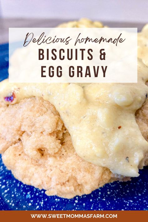 The best fluffy drop biscuit recipe and egg gravy that our Grandpa would make for breakfast. It's an easy breakfast that the entire family will enjoy! Eggs And Gravy, Egg Gravy Recipe, Drop Biscuit Recipe, Biscuits And Gravy Recipe, Egg Gravy, Best Biscuits, Drop Biscuits Recipe, Make Biscuits, Egg Biscuits