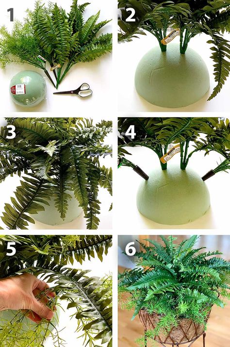 Discover how quick and easy it is to create artificial plant arrangements. Diy Faux Flower Centerpiece, Diy Flower Arrangements Fake Home Decor, Diy Fake Outdoor Planters, How To Arrange Fake Flowers In A Pot, Faux Yard Plants, Porch Decorating With Faux Plants, Diy Fake Flowers Decor, Diy Fake Outdoor Plants, Fake Plant Arrangements Diy